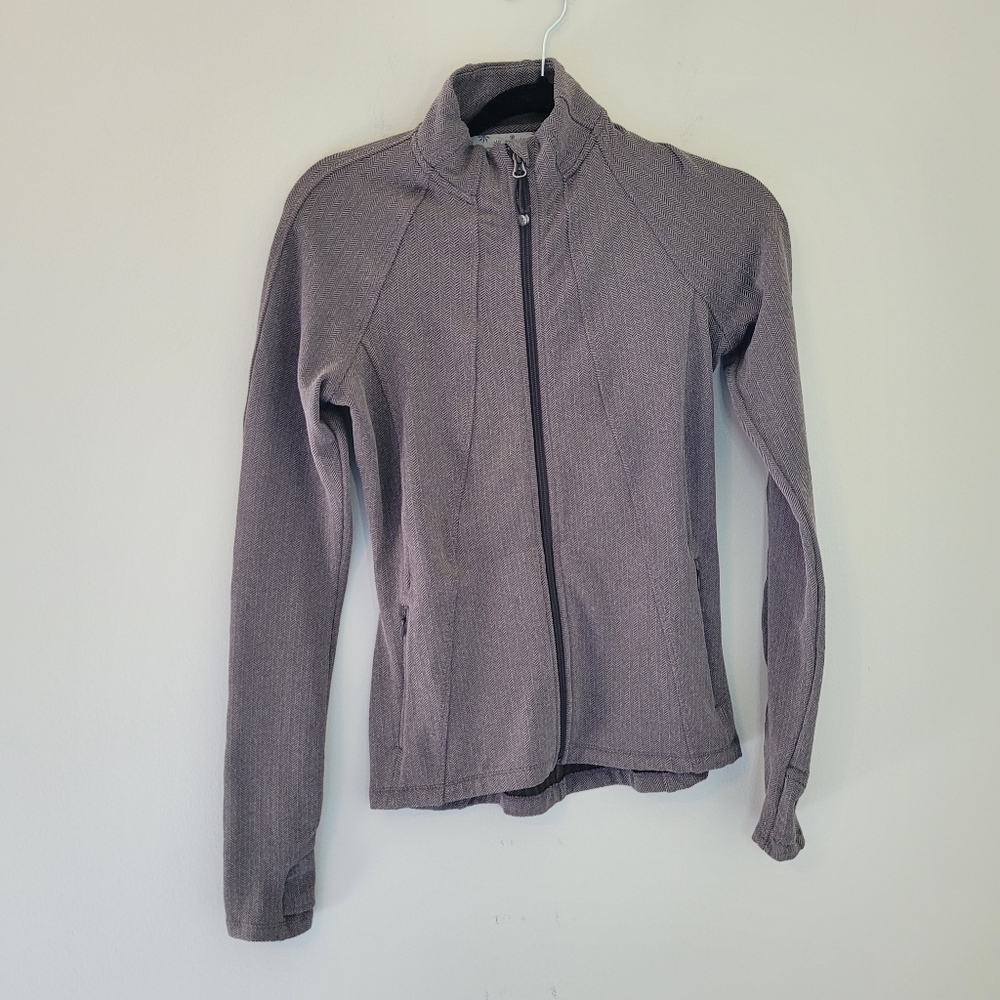 Athleta Taupe Brown Hope Herrington Fitted Full Zip-Up Jacket